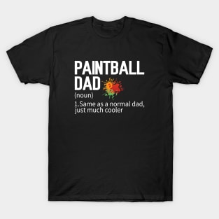 Funny Paintball Dad Definition Paintballing T-Shirt